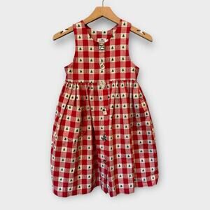 Dogwood Lane Red & White Check Girl Vintage Dress Size 5-6